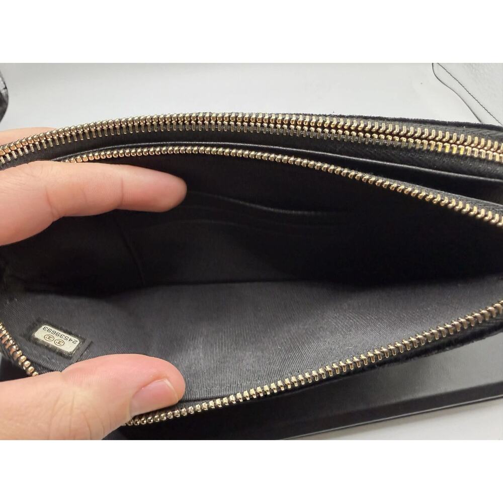 Chanel Quilted Pearl Double Zip Clutch W/ Chain SPB-MS 363036 - Picture 11 of 15